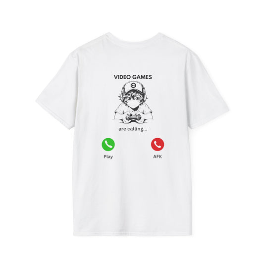 Gamer T-Shirt – “Video Games Are Calling” Graphic Tee (Play vs AFK)